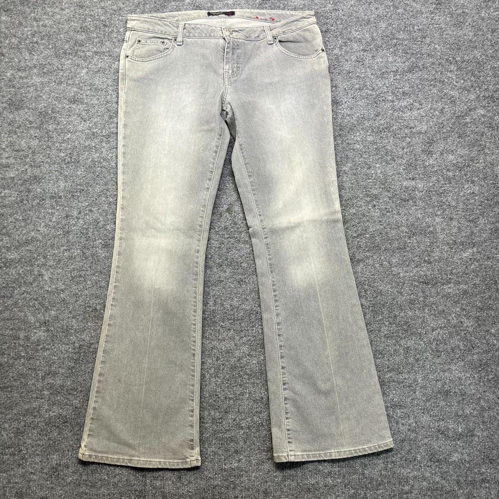 American Eagle Outfitters Bootcut Jeans‎ Women's 12 Gray Denim Zip Fly - 35X31.5